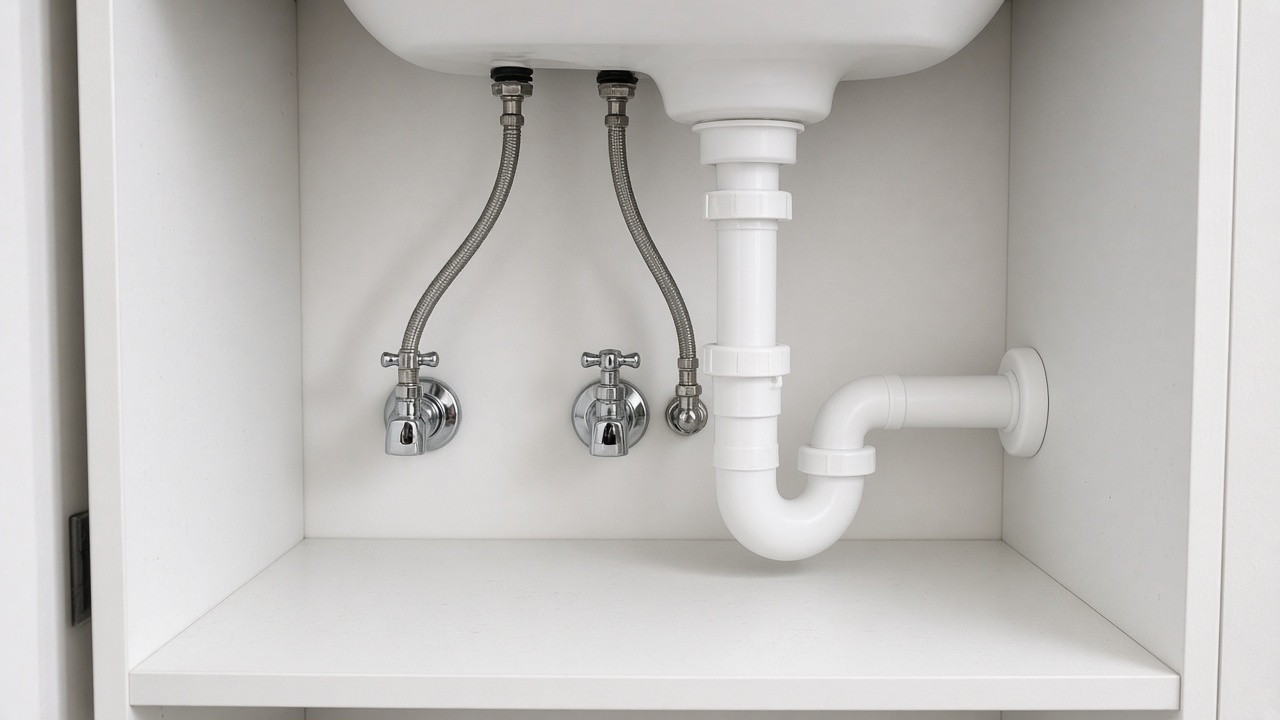 Residential sink shutoff and supply-line fittings
